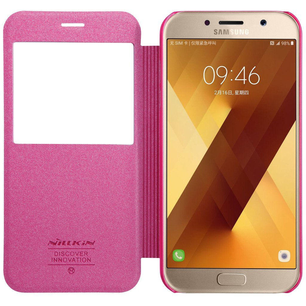 Чехол-книжка Nillkin Sparkle для Samsung Galaxy A7 (2017) Pink