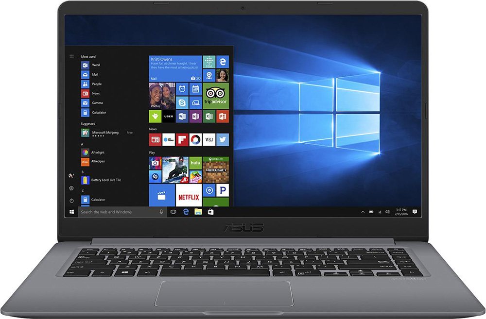 Ноутбук Asus S510UF-BQ054T ( Intel Core i5 8250U/8Gb/1000Gb HDD/nVidia GeForce Mx130/15,6"/1920x1080/Нет/Windows 10) Серый