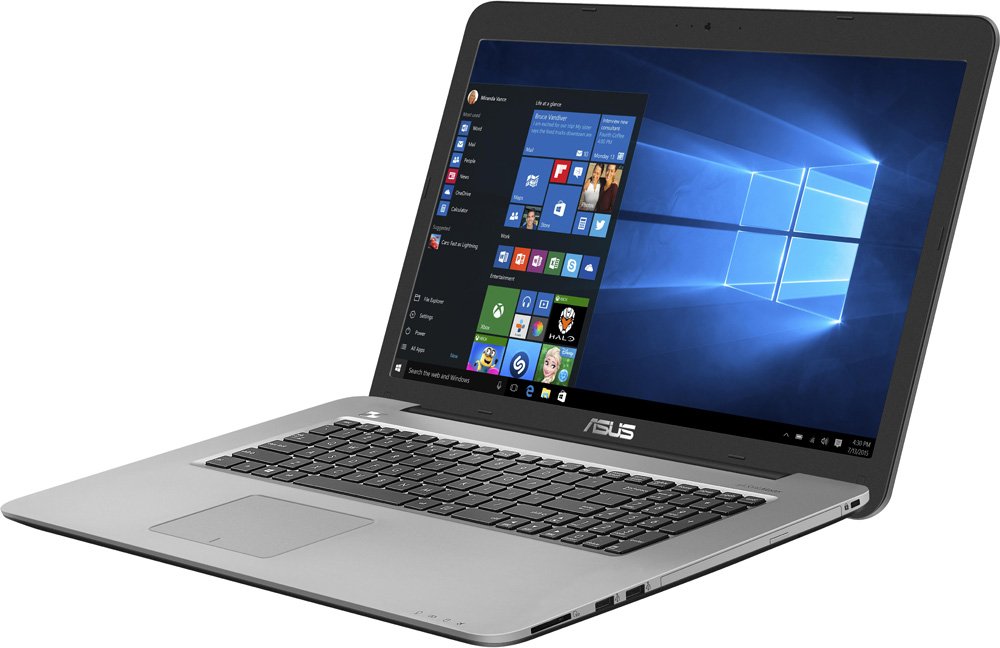 Ноутбук Asus X756UW-T4081T ( Intel Core i7 7500U/8Gb/1000Gb HDD/128Gb SSD/nVidia GeForce 960M/17,3"/1920x1080/DVD-RW/Windows 10) Серый