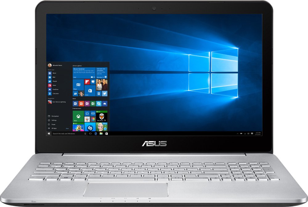 Ноутбук Asus N552VX-FW168T ( Intel Core i7 6700HQ/8Gb/1000Gb HDD/nVidia GeForce GTX 950M/15,6"/1920x1080/DVD-RW/Windows 10) Серый