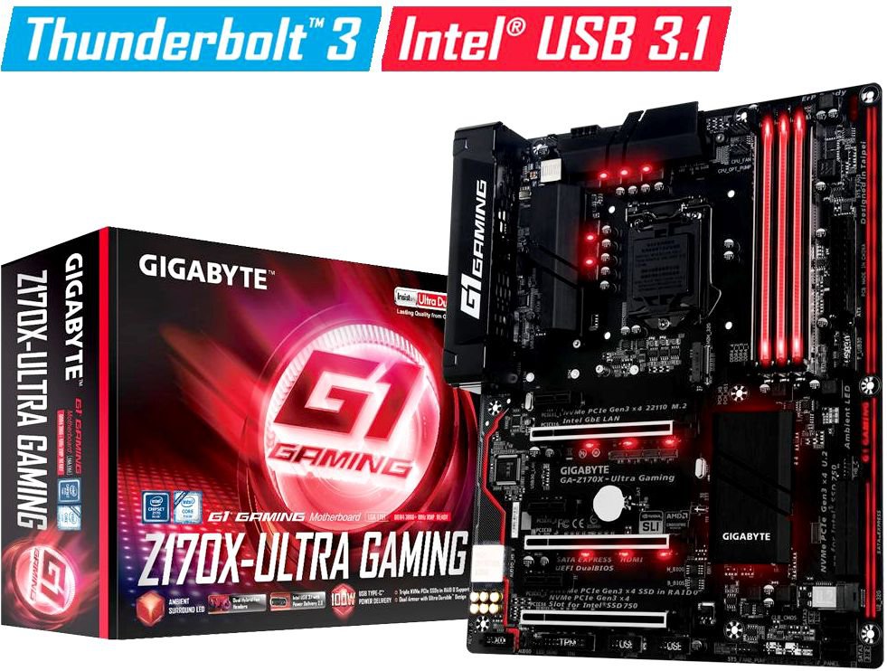 Материнская плата Gigabyte GA-Z170X-Ultra Gaming LGA 1151, ATX, Retail