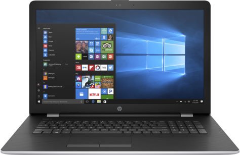 Ноутбук HP 17-bs013ur ( Intel Core i3 7100U/8Gb/1000Gb HDD/128Gb SSD/Intel HD Graphics 620/17,3"/1600x900/DVD-RW/Windows 10) Серебристый