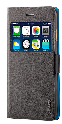 Чехол-книжка RGBMIX X-Fitted Bi-Color для Apple iPhone 6/6s Plus Черный/синий