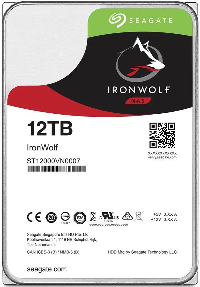 Жесткий диск Seagate IronWolf, , 3.5", SATA III, HDD (ST12000VN0007)