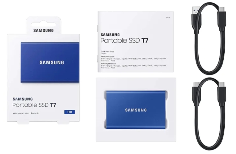 Внешний SSD Samsung Portable SSD T7 500 GB USB 3.2 Blue (Синий)