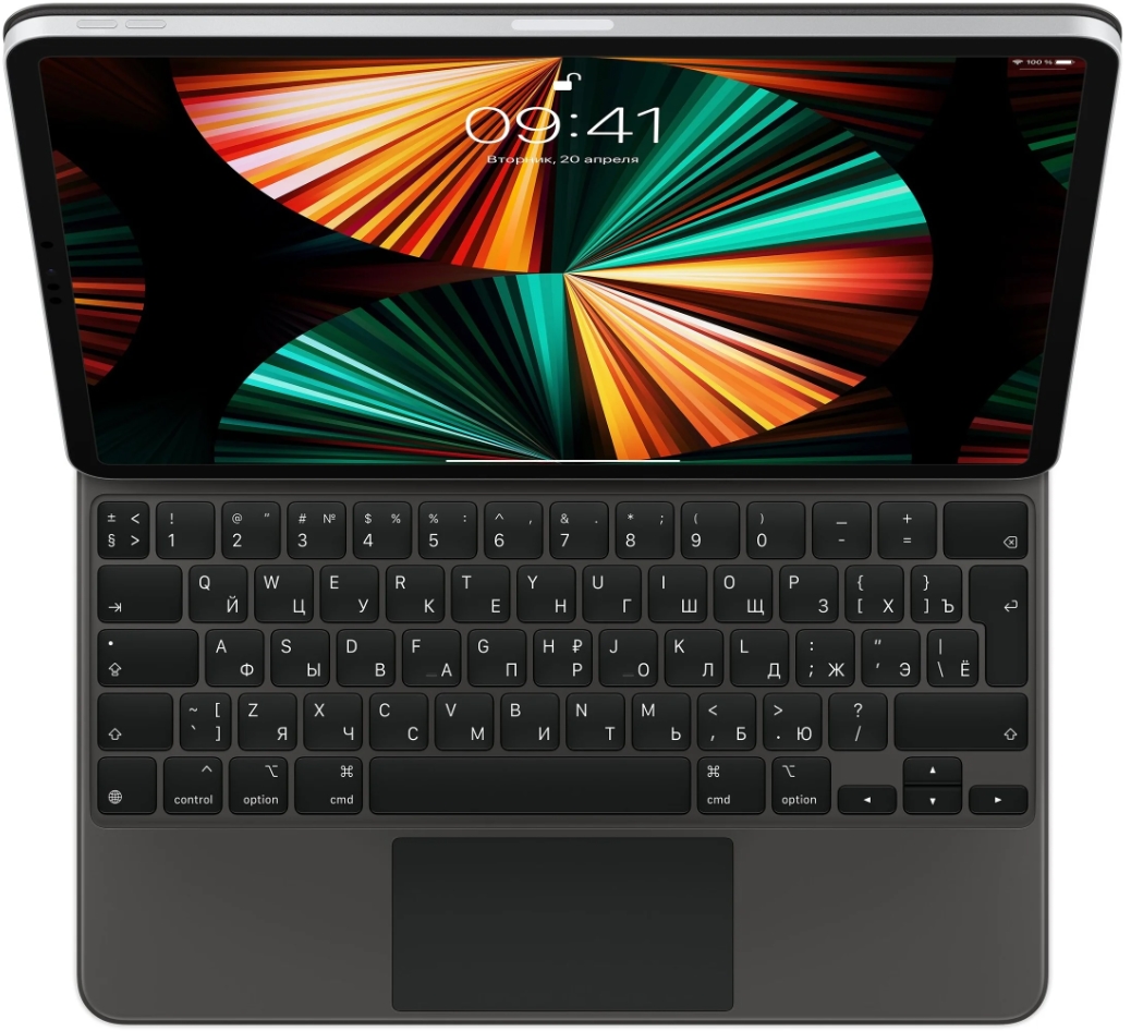 Чехол-клавиатура Apple Magic Keyboard для iPad Pro 12.9 Gen 3-6 черный, кириллица+QWERTY