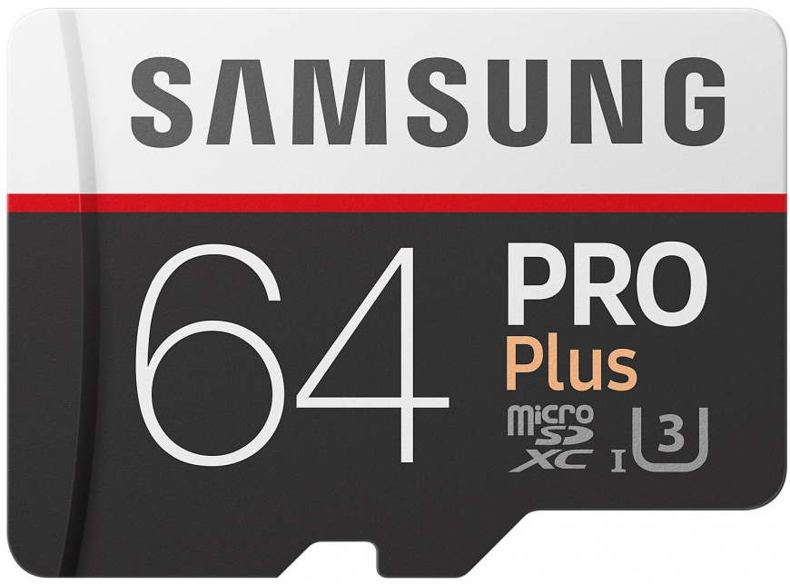 Карта памяти Samsung Micro SDHC PRO Plus 64GB Class 10 Переходник в комплекте (MD64DA/RU)
