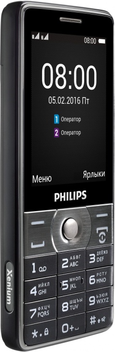 Мобильный телефон Philips Xenium E570 Dual Sim Темно-серый