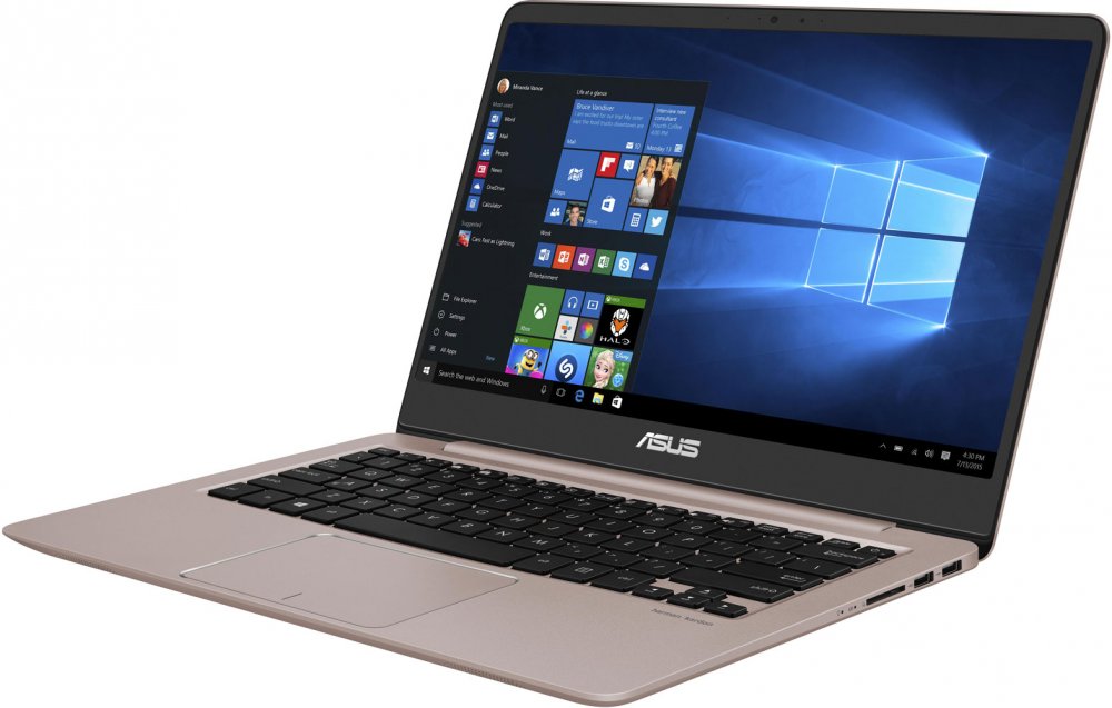 Ноутбук Asus Zenbook UX410UF-GV029T ( Intel Core i5 8250U/8Gb/1000Gb HDD/128Gb SSD/nVidia GeForce Mx130/14"/1920x1080/Нет/Windows 10) Розовое золото
