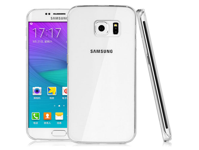 Силиконовая накладка Silicon для Samsung Galaxy S6 Edge+ Прозрачный