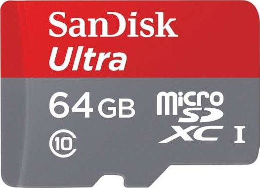 Карта памяти SanDisk Micro SDHC Ultra 320X 64GB Class 10 Переходник в комплекте (SDSQUNB-064G-GN3MA)