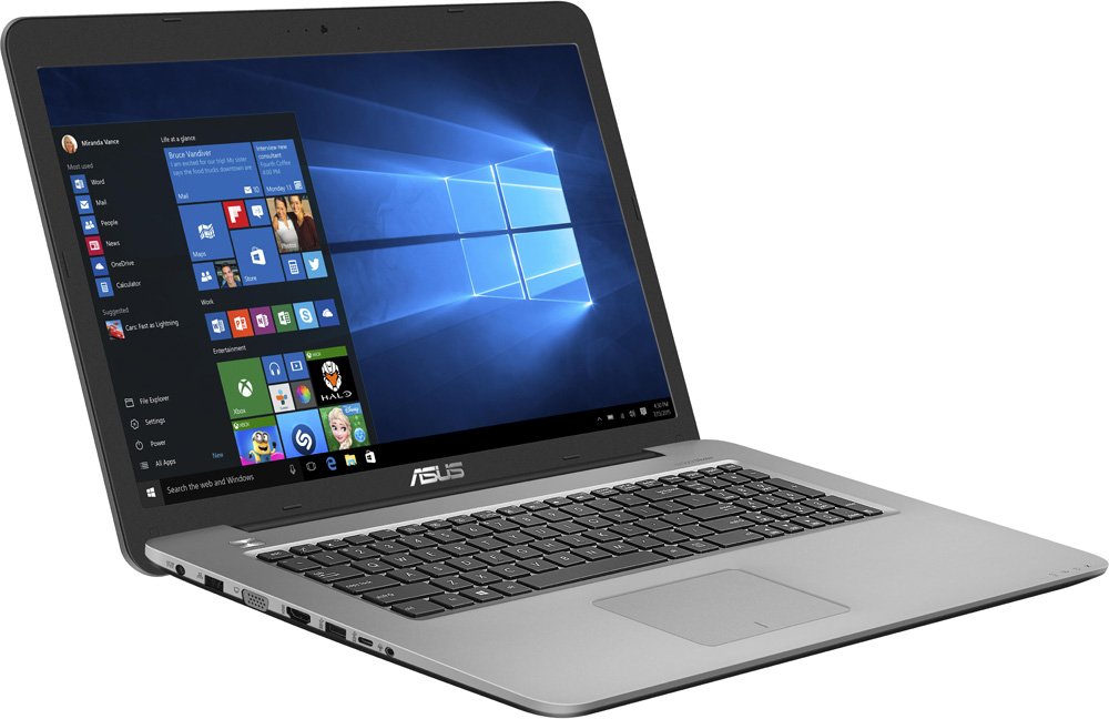 Ноутбук Asus X756UW-T4081T ( Intel Core i7 7500U/8Gb/1000Gb HDD/128Gb SSD/nVidia GeForce 960M/17,3"/1920x1080/DVD-RW/Windows 10) Серый