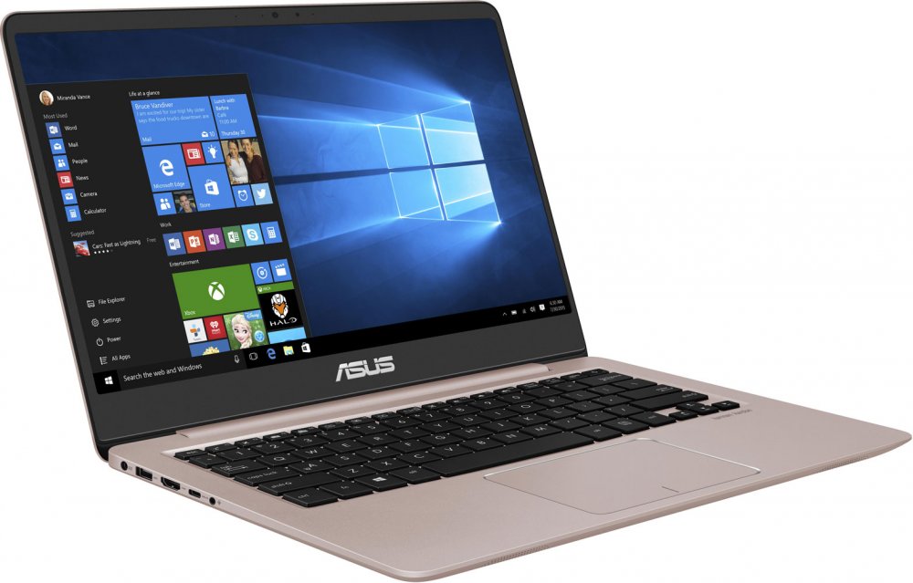 Ноутбук Asus Zenbook UX410UF-GV029T ( Intel Core i5 8250U/8Gb/1000Gb HDD/128Gb SSD/nVidia GeForce Mx130/14"/1920x1080/Нет/Windows 10) Розовое золото