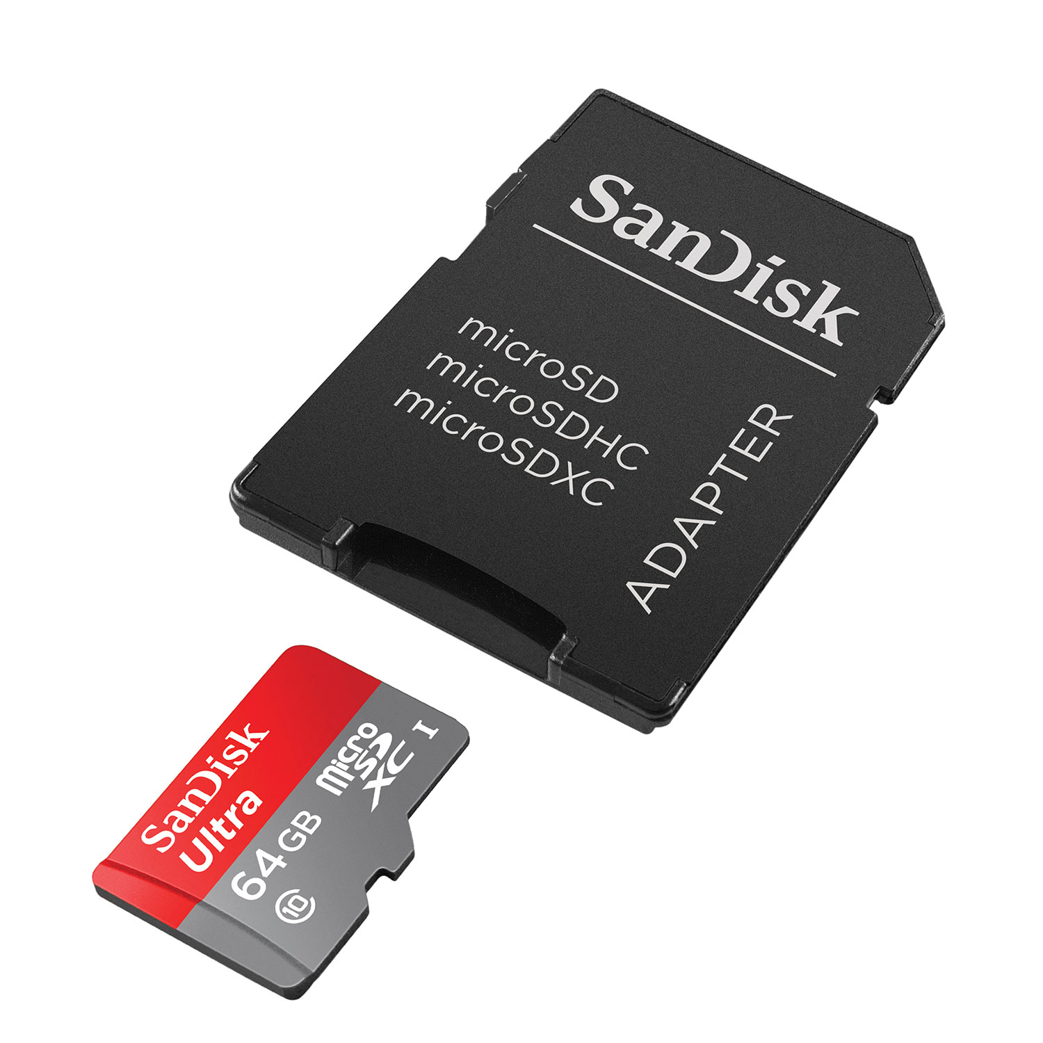 Карта памяти SanDisk Micro SDHC Ultra 320X 64GB Class 10 Переходник в комплекте (SDSQUNB-064G-GN3MA)