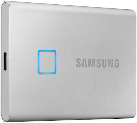 Внешний SSD Samsung Portable SSD T7 Touch 2Tb Silver (Серебристый)