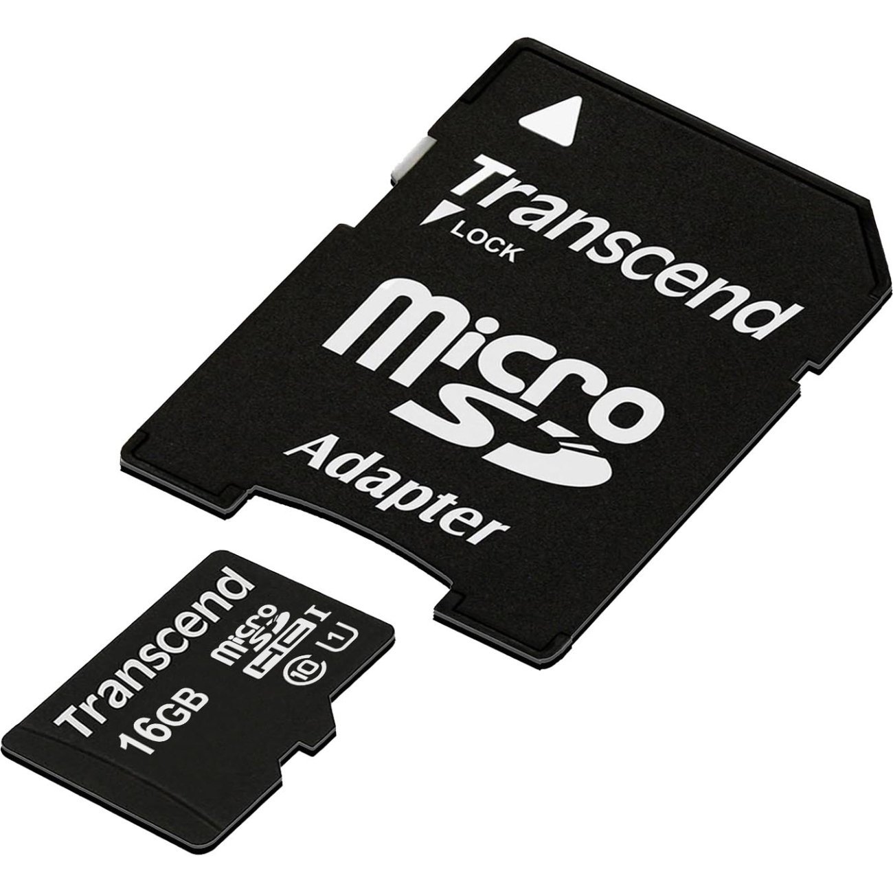 Карта памяти Transcend Micro SDHC Premium 300X 16GB Class 10 Переходник в комплекте (TS16GUSDU1)