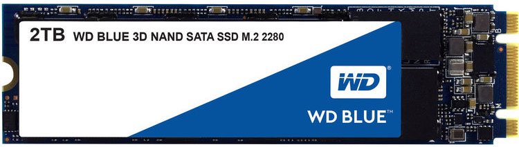 SSD Диск Western Digital Blue, 2 000Gb, M.2, SATA III, SSD (WDS200T2B0B)