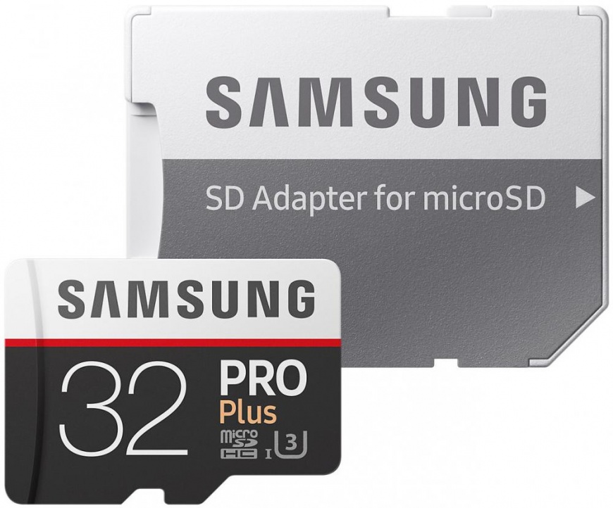 Карта памяти Samsung Micro SDHC PRO Plus 32GB Class 10 Переходник в комплекте (MD32DA/RU)