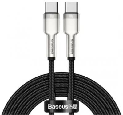 Кабель Type-C Baseus Cafule Series Metal Data Cable Type-C to Type-C 100W 2m (CATJK-D01) Black (Черный)