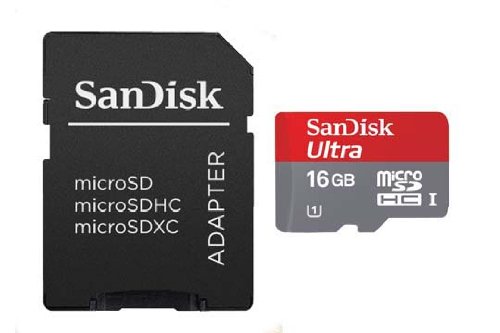 Карта памяти SanDisk Micro SDHC Ultra 200X 16GB Class 10 Переходник в комплекте (SDSDQUI-016G-U46)