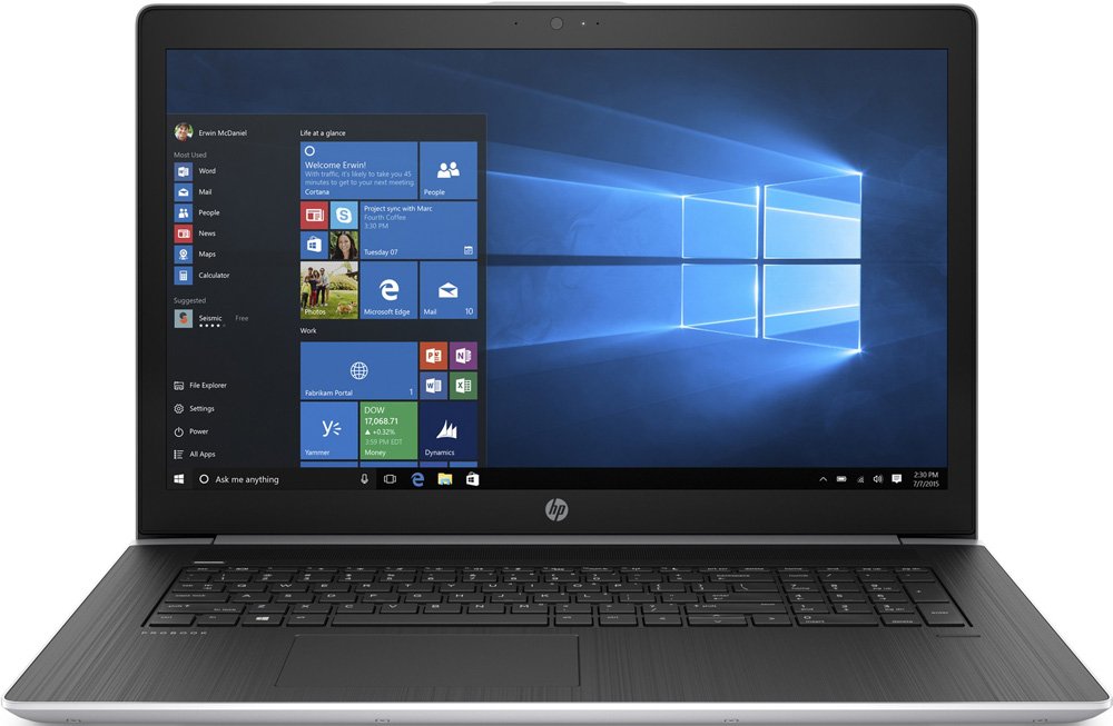 Ноутбук HP ProBook 470 G5 ( Intel Core i7 8550U/8Gb/1000Gb HDD/nVidia GeForce 930MX/17,3"/1920x1080/Нет/Windows 10 Professional) Серебристый