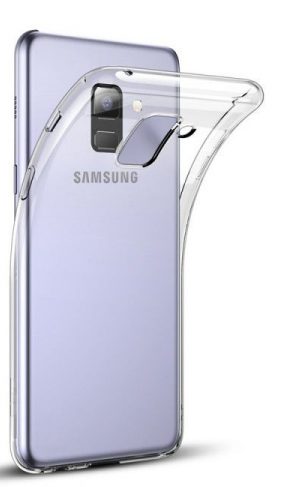 Силиконовая накладка Silicon для Samsung Galaxy A6 Plus (2018) Прозрачный