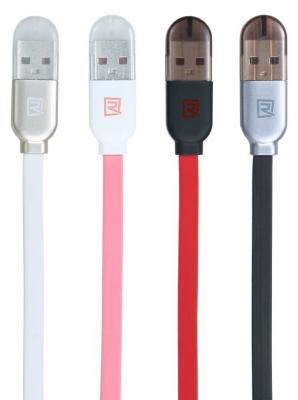 Кабель USB Remax 1м RC-025t (Различные цвета) Плоский 2в1