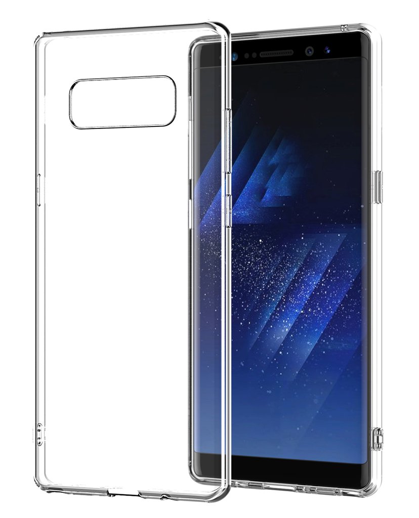 Силиконовая накладка Silicon для Samsung Galaxy Note 8 Прозрачный
