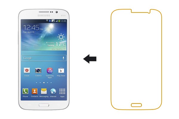 Защитная пленка Ainy для Samsung Galaxy Mega 5.8, Глянцевая