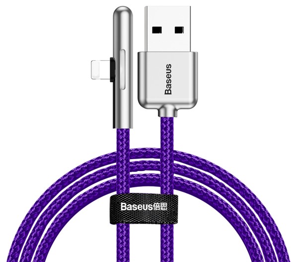 Кабель Lightning Baseus CAL7C-B05 Iridescent Lamp Mobile Game Cable USB For iP 1.5A 2м Purple (Фиолетовый)