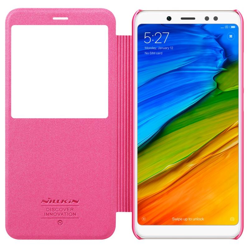 Чехол-книжка Nillkin Sparkle для Xiaomi Redmi Note 5 Pink