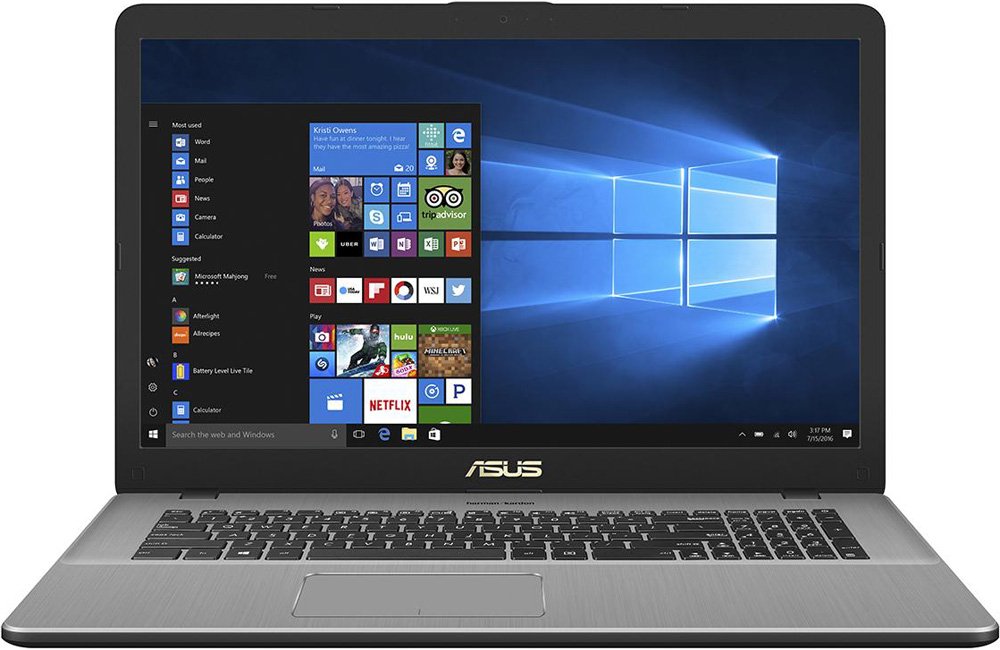 Ноутбук Asus N705UD-GC014T ( Intel Core i5 7200U/8Gb/1000Gb HDD/nVidia GeForce GTX 1050/17,3"/1920x1080/Нет/Windows 10) Темно-серый