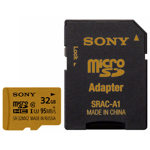  Sony Micro SDHC 32GB Class 10 Переходник в комплекте (SR-32MX2A/NT)
