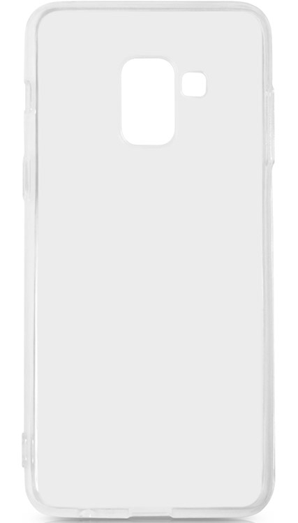 Силиконовая накладка Silicon для Samsung Galaxy A8 Plus (2018) Прозрачный