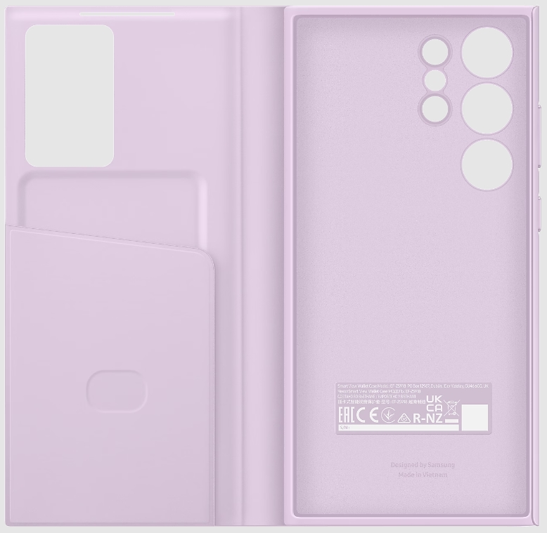 Чехол-книжка Samsung Smart View Wallet Case для  Galaxy S23 Ultra Лавандовый