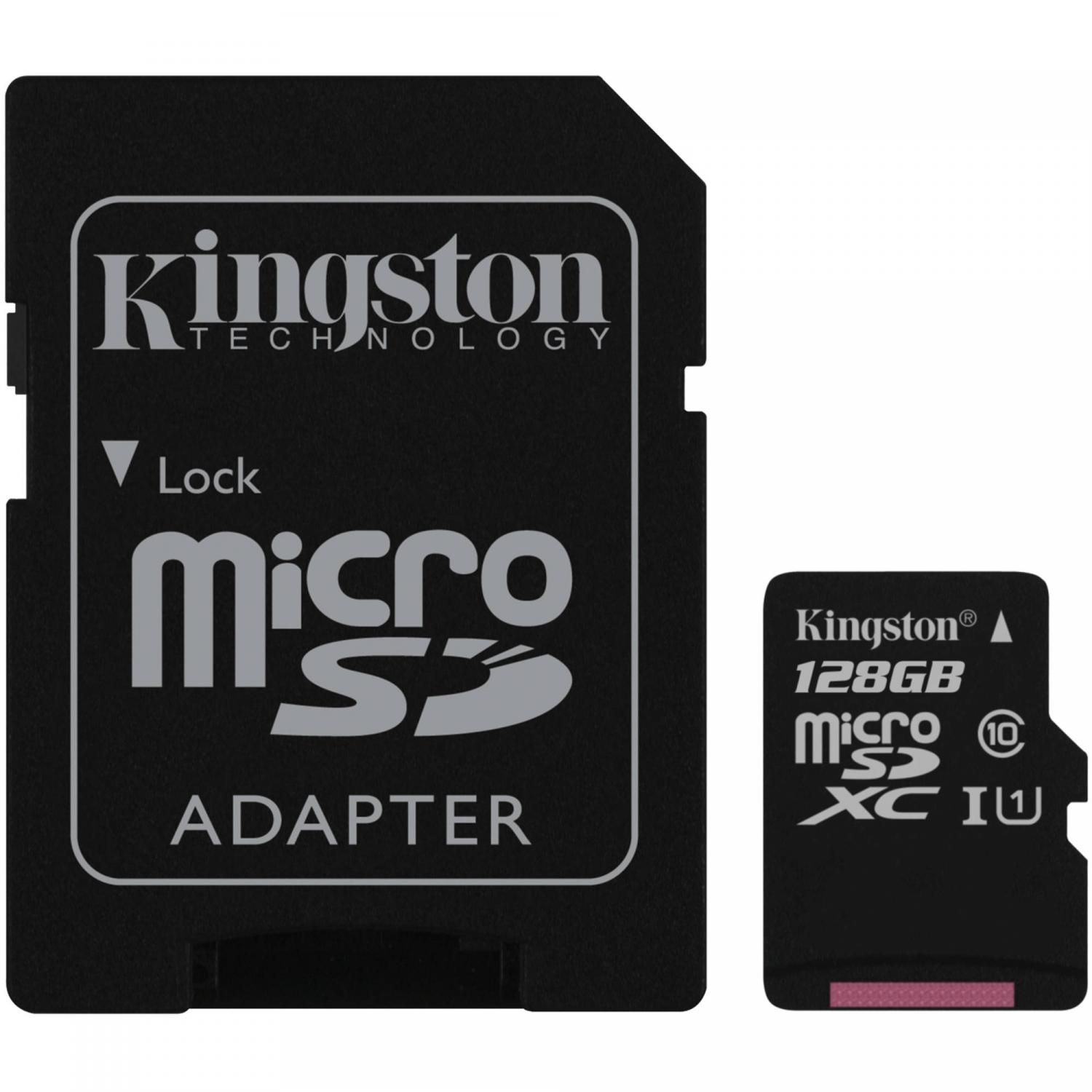 Карта памяти Kingston Micro SDXC 128GB Class 10 Переходник в комплекте (SDC10G2/128GB)