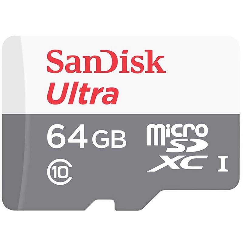 Карта памяти SanDisk Micro SDHC Ultra 64GB Class 10 Без переходника (SDSQUNB-064G-GN3MN)