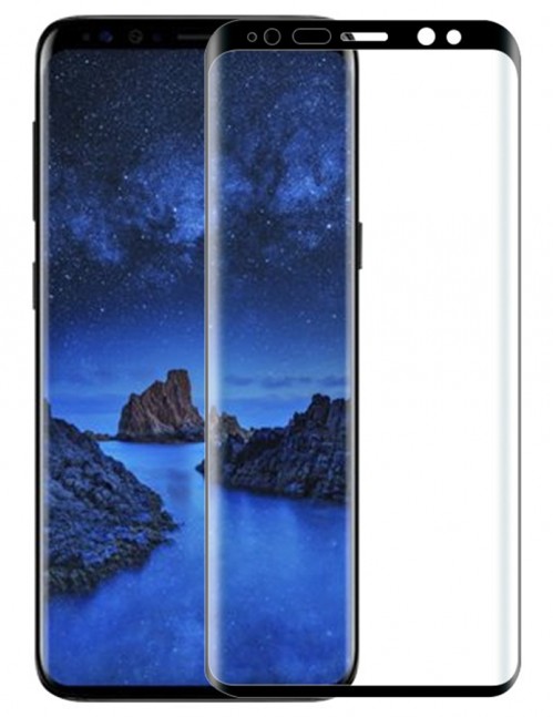 Защитное стекло 3D Glass (0,3mm) 9H для Samsung Galaxy S9 Черный