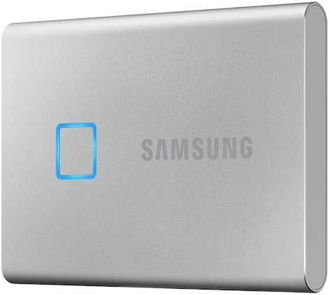 Внешний SSD Samsung Portable SSD T7 Touch 2Tb Silver (Серебристый)