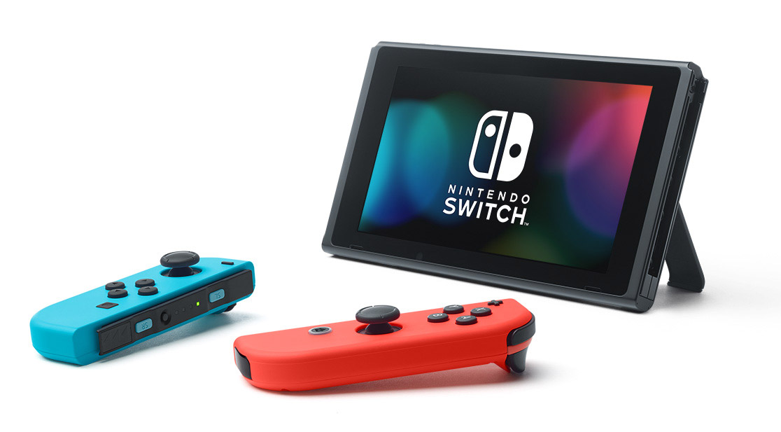 Игровая приставка Nintendo Switch Neon Red/Neon Blue + Super Mario