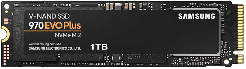SSD Накопитель Samsung 970 EVO Plus, 1 000Gb, M.2 2280, PCI-E x4, SSD (MZ-V7S1T0BW)
